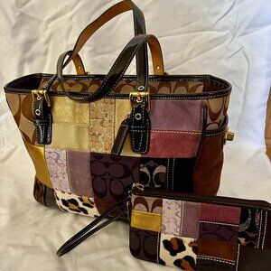Coach Patchwork Tote Special Edition with wristlet